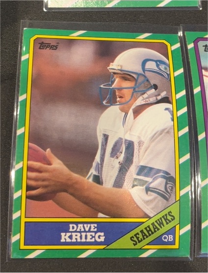 1986 Topps #201 Dave Krieg Seattle Seahawks — front