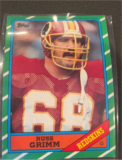 1986 Topps #178 Russ Grimm Washington Redskins — front