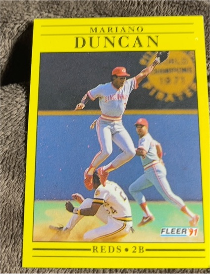 1991 Fleer #64 Mariano Duncan Cincinnati Reds — front