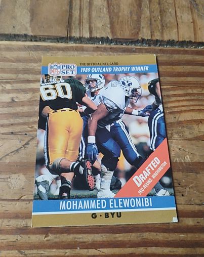 1990 Pro Set #20b Mohammed Elewonibi Washington Redskins Rookie — front