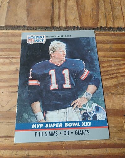 1990 Pro Set #21 Phil Simms Super Bowl MVP — front