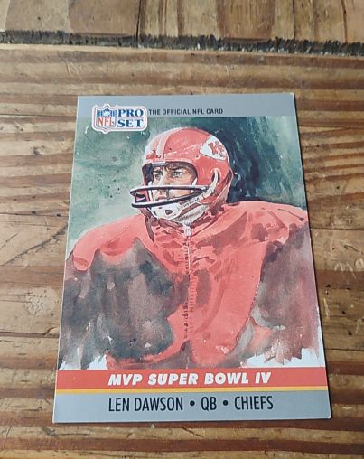 1990 Pro Set #4 Len Dawson — front