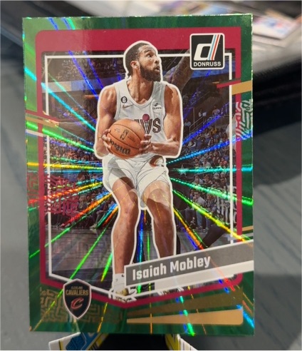 2023-24 Panini Donruss #66 Isaiah Mobley Green Laser Holo — front