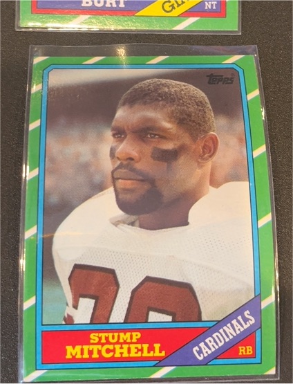 1986 Topps #328 Stump Mitchell — front