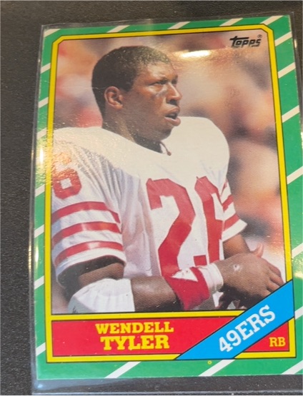 1986 Topps #158 Wendell Tyler — front