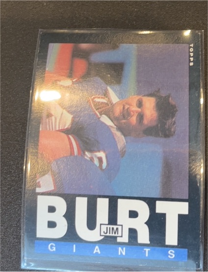 1985 Topps #112 Jim Burt — front