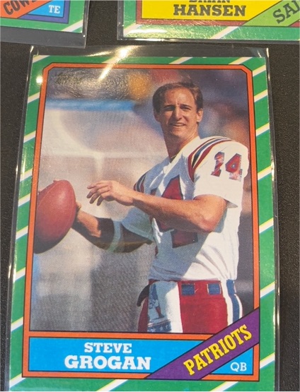 1986 Topps #31 Steve Grogan — front
