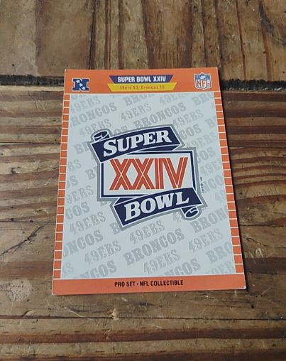 1990 Pro Set Super Bowl XXIV Logo — front