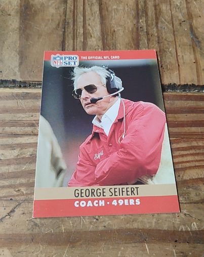 1990 Pro Set #299 George Seifert — front