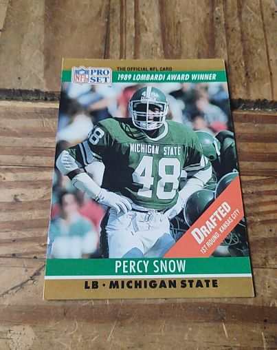 1990 Pro Set #21 Percy Snow — front