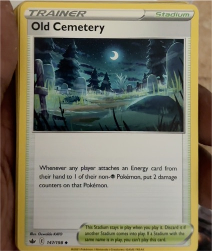 2021 Pokemon Sword & Shield Chilling Reign #147 Old Cemetery — front