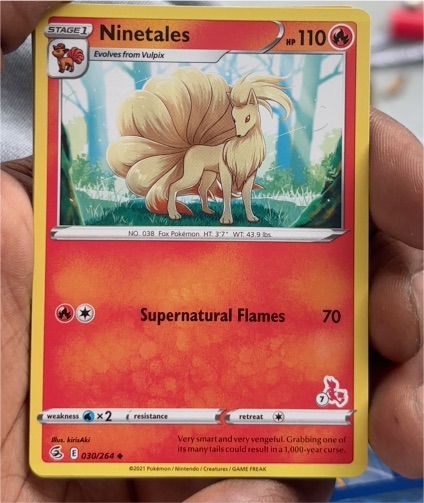 2021 Pokémon Fusion Strike #030 Ninetales — front