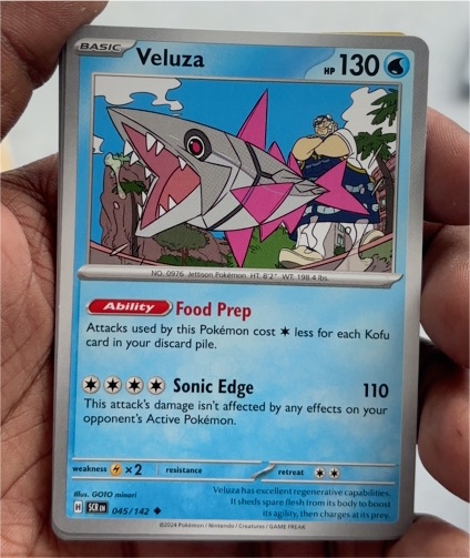 2024 Pokémon Scarlet & Violet Stellar Crown #045 Veluza — front