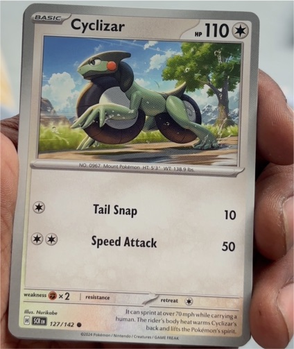 2024 Pokémon Stellar Crown #127 Cyclizar — front
