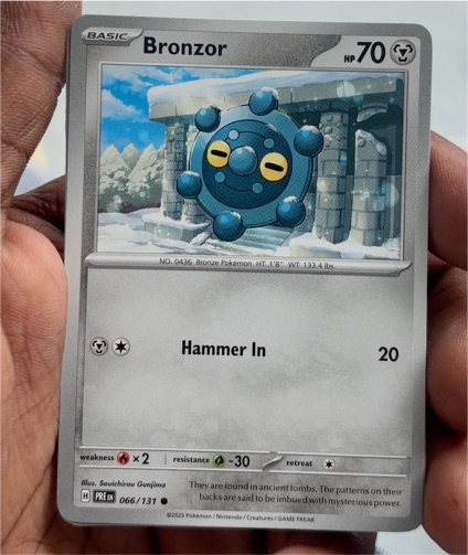 2025 Pokémon Prismatic Evolutions #066 Bronzor — front