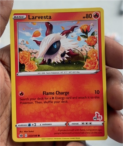 2021 Pokémon Chilling Reign #23 Larvesta — front