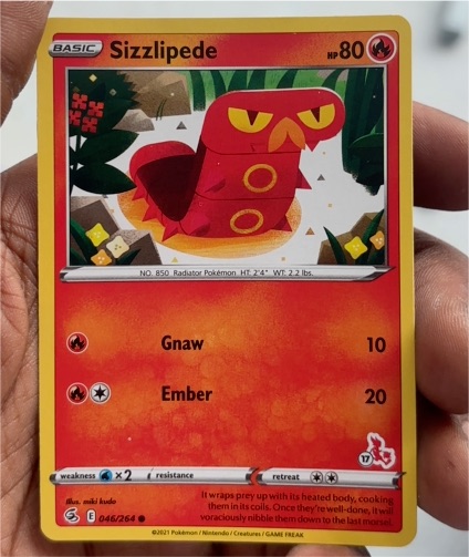 2021 Pokémon Sword & Shield Fusion Strike #46 Sizzlipede — front