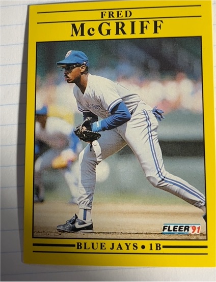 1991 Fleer #180 Fred McGriff — front