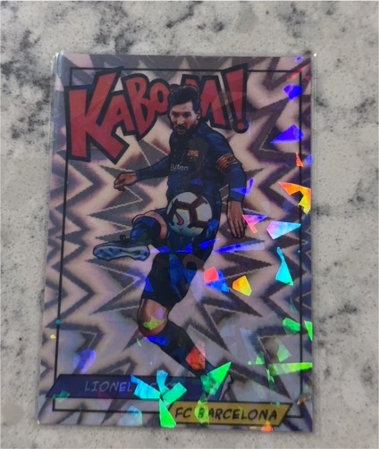 2018 Panini Soccer KABOOM! #KLM Lionel Messi FC Barcelona — front