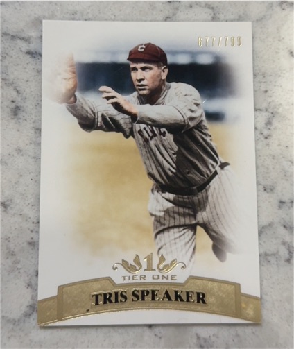 2011 Topps Tier One #1 Tris Speaker — front