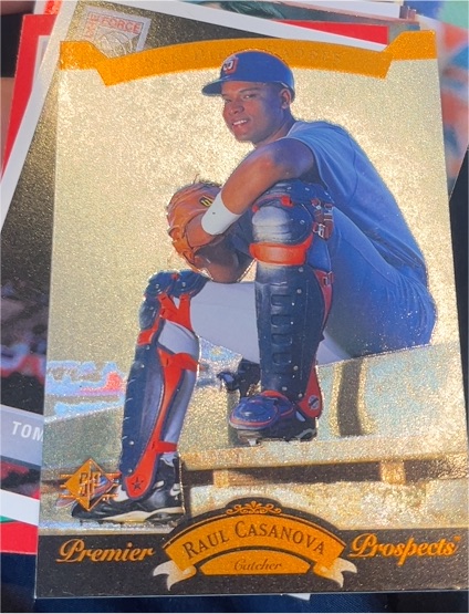 1995 Upper Deck SP Premier Prospects Die-Cut #20 Raul Casanova — front
