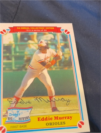 1983 Drake's Big Hitters 3rd Annual Collectors' Edition #19 Eddie Murray — front