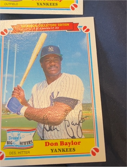 1983 Topps Drake's Big Hitters #1 Don Baylor — front