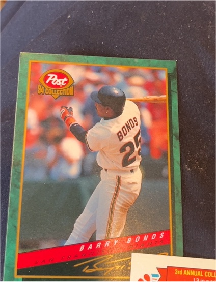 1994 Post Cereal #11 Barry Bonds — front