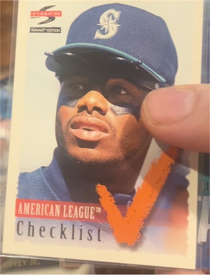 1995 Score Summit Edition #195 Ken Griffey Jr. American League Checklist — front