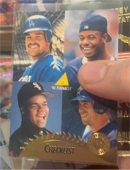 1995 Pinnacle #450 Ken Griffey Jr. / Mike Piazza / Frank Thomas / Jeff Bagwell — front