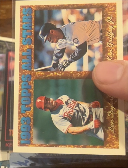 1994 Topps #388 Len Dykstra / Ken Griffey, Jr. AS — front