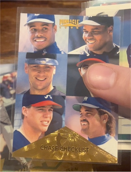 1996 Pinnacle #399 Chase Checklist — front