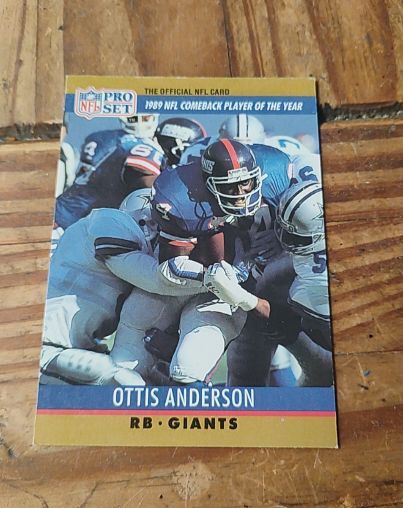 1990 Pro Set #7 Ottis Anderson — front
