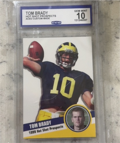 1999 Aceo Hot Shot Prospects Tom Brady — front