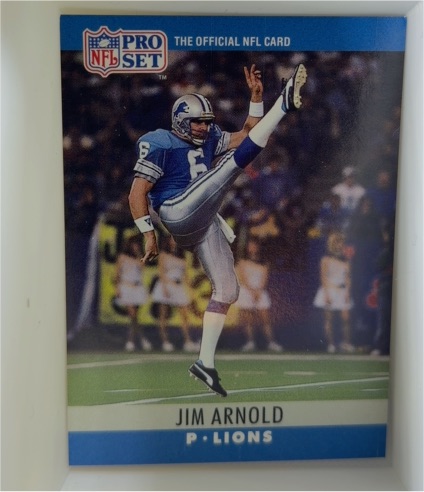 1990 Pro Set #95 Jim Arnold — front