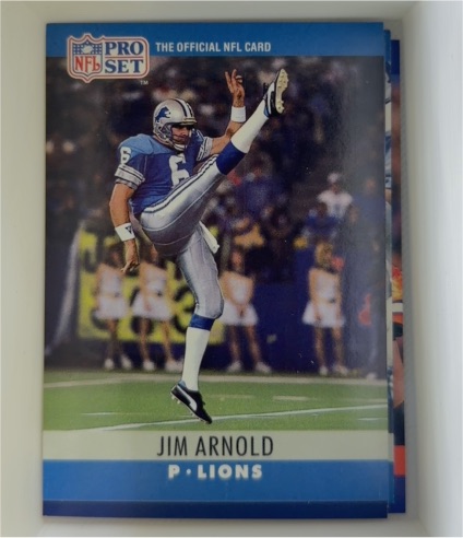 1990 Pro Set #95 Jim Arnold — front