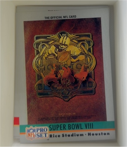 1990 Pro Set Super Bowl Theme Art #8 Super Bowl VIII — front