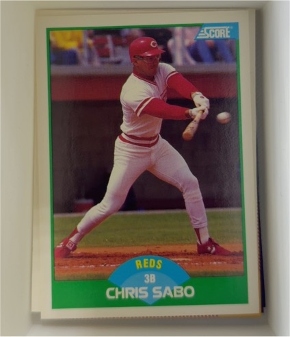 1989 Score #104 Chris Sabo Cincinnati Reds — front