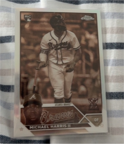 2023 Topps Chrome #79 Michael Harris II Sepia Refractor Rookie — front