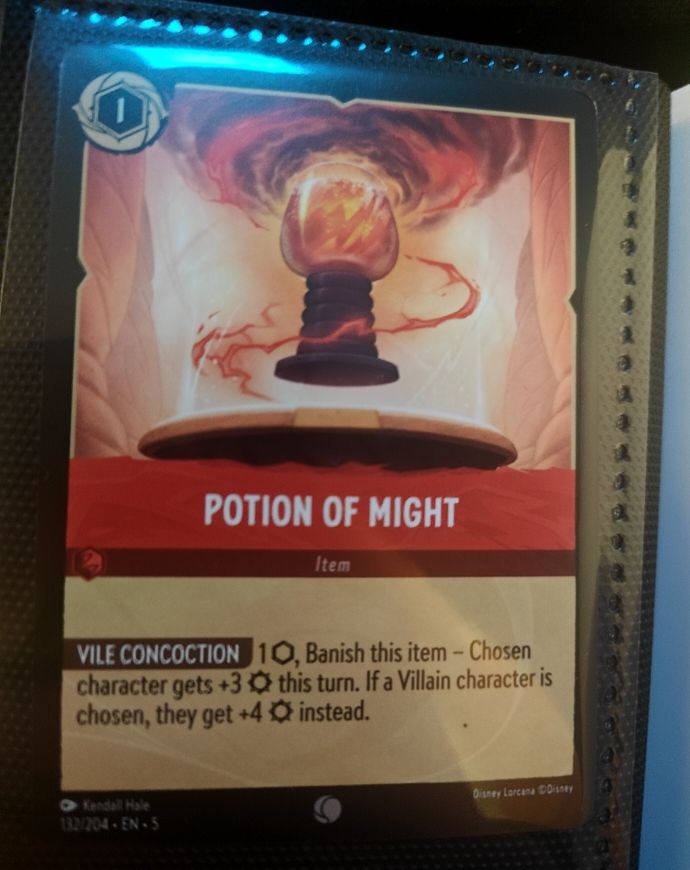 2024 Disney Lorcana Shimmering Skies #132 Potion of Might — front