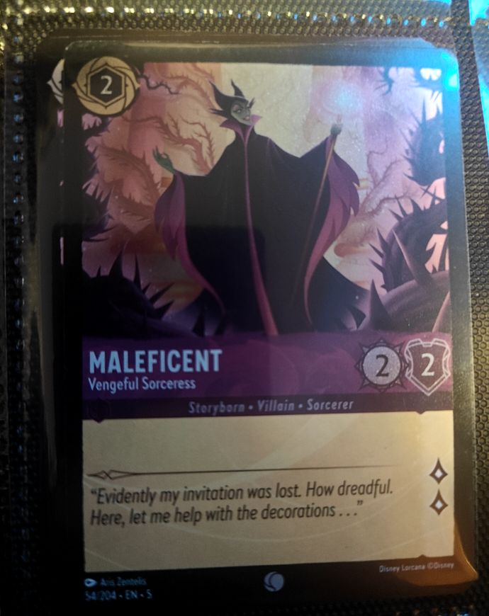 2024 Disney Lorcana Shimmering Skies #54 Maleficent - Vengeful Sorceress — front
