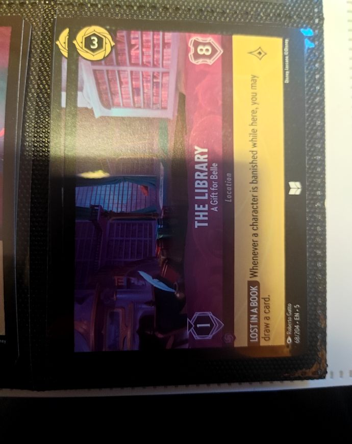 Disney Lorcana Shimmering Skies #68 The Library A Gift for Belle — front