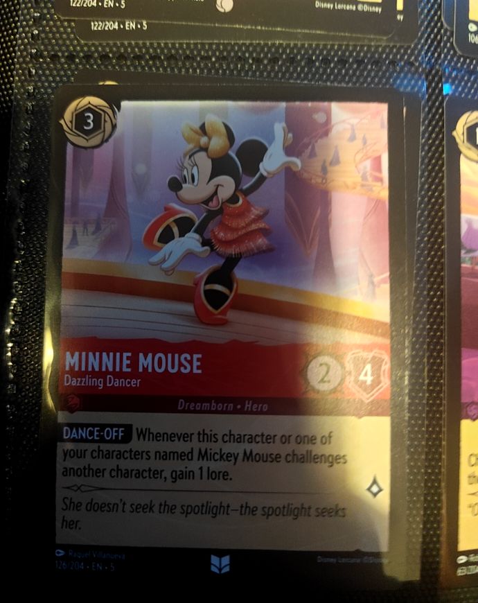 2024 Disney Lorcana #126 Minnie Mouse Dazzling Dancer — front