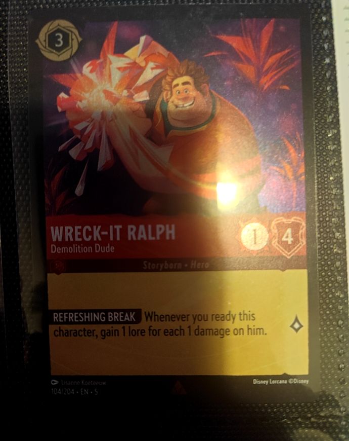 2024 Disney Lorcana Shimmering Skies #104 Wreck-It Ralph Demolition Dude — front