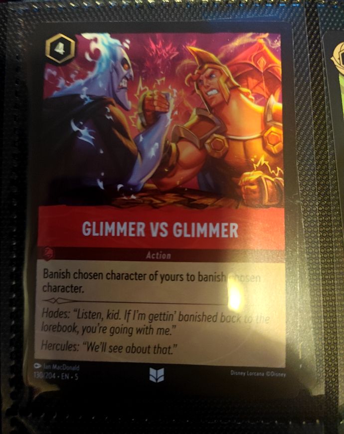 2024 Disney Lorcana Shimmering Skies #130 Glimmer vs Glimmer — front