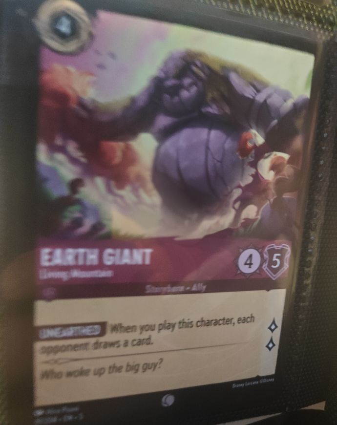 Disney Lorcana Shimmering Skies #41 Earth Giant — front