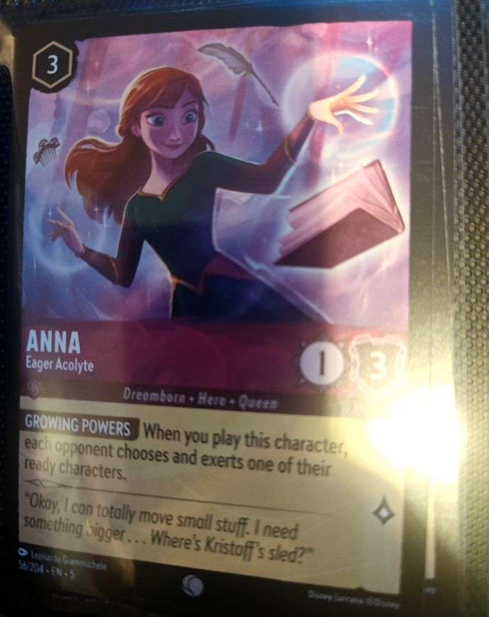 2023 Disney Lorcana Shimmering Skies #56 Anna — front