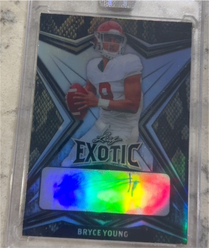 2022 Leaf Exotic #6 Bryce Young — front