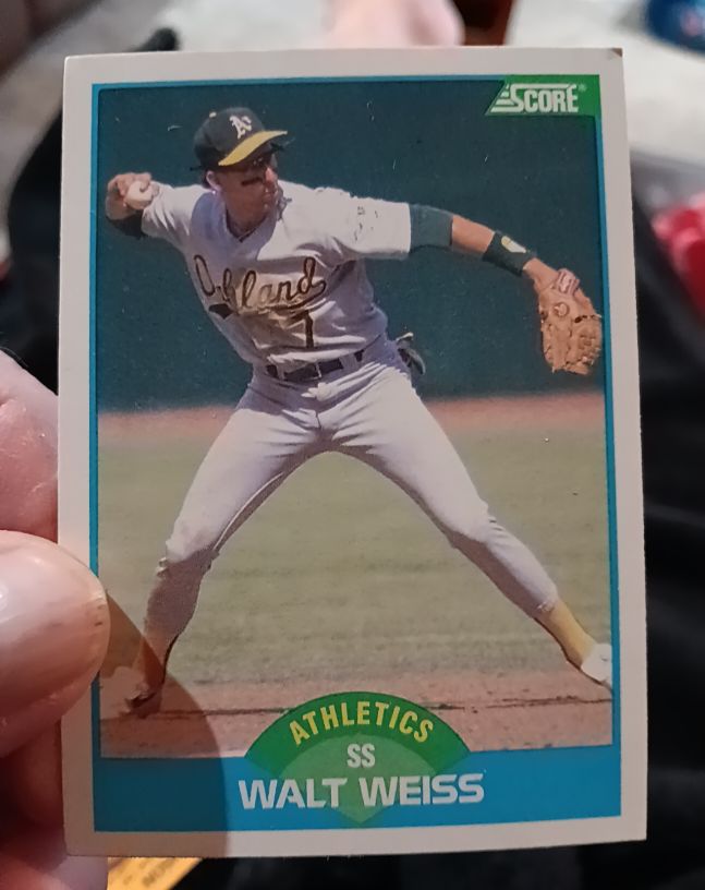 1989 Score #165 Walt Weiss — front