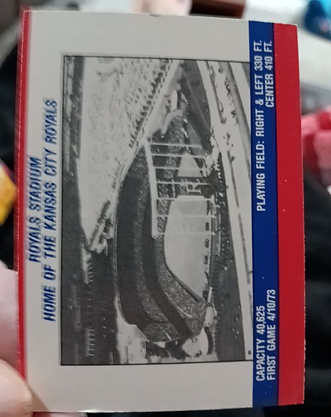 1988 Fleer #NNO Royals Stadium Sticker — front